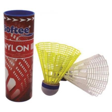 VOLANTES BADMINTON SOFTEE NYLON III AMARILLO