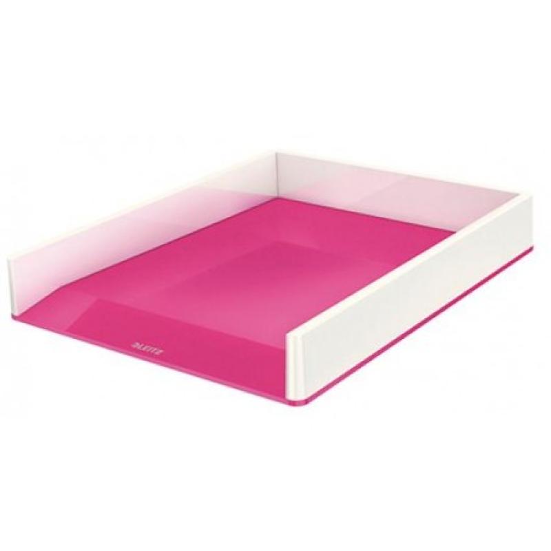 BANDEJA LEITZ WOW DUAL FUCSIA METALIZADO/BLANCO