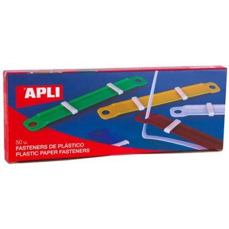 ENCUADERNADOR APLI FASTENER PLAS COLORES C/50