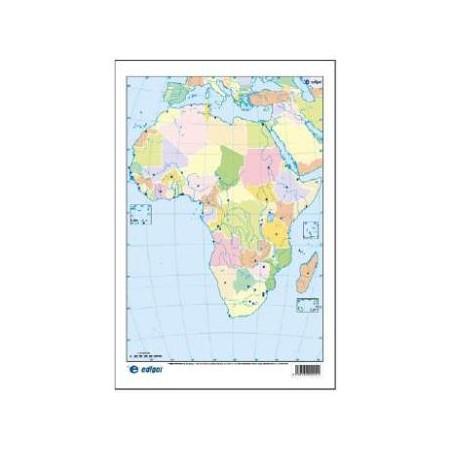 MAPA MUDO 4 COL 33X23 AFRICA P B/50