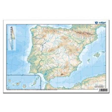 MAPA MUDO 4 COL 33X23 ESPAÑA F B/50