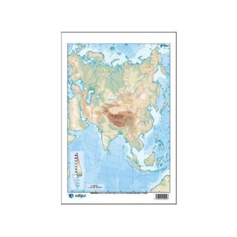 MAPA MUDO 4 COL 33X23 ASIA F B/50