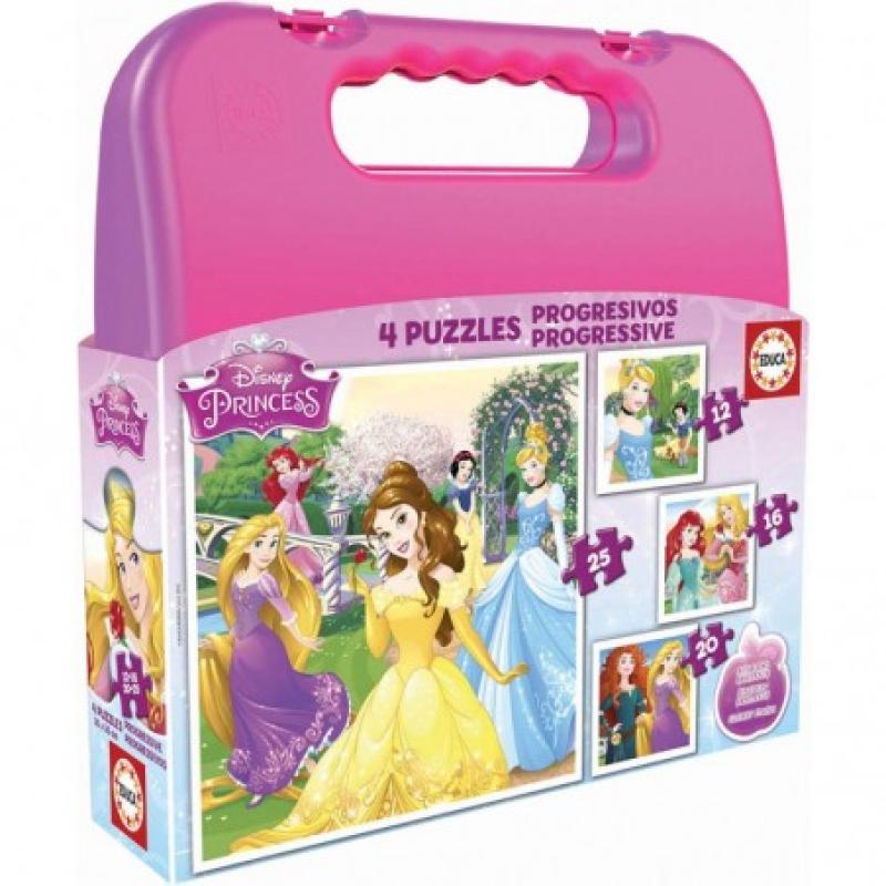 EDUCA PUZZLE PROGRESIVO PRINCESAS DISNEY 12-16-20-25