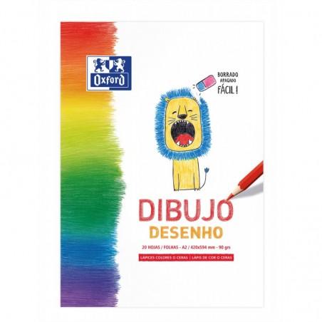 BLOC DE DIBUJO OXFORD A2 20H 90GRS KIDS