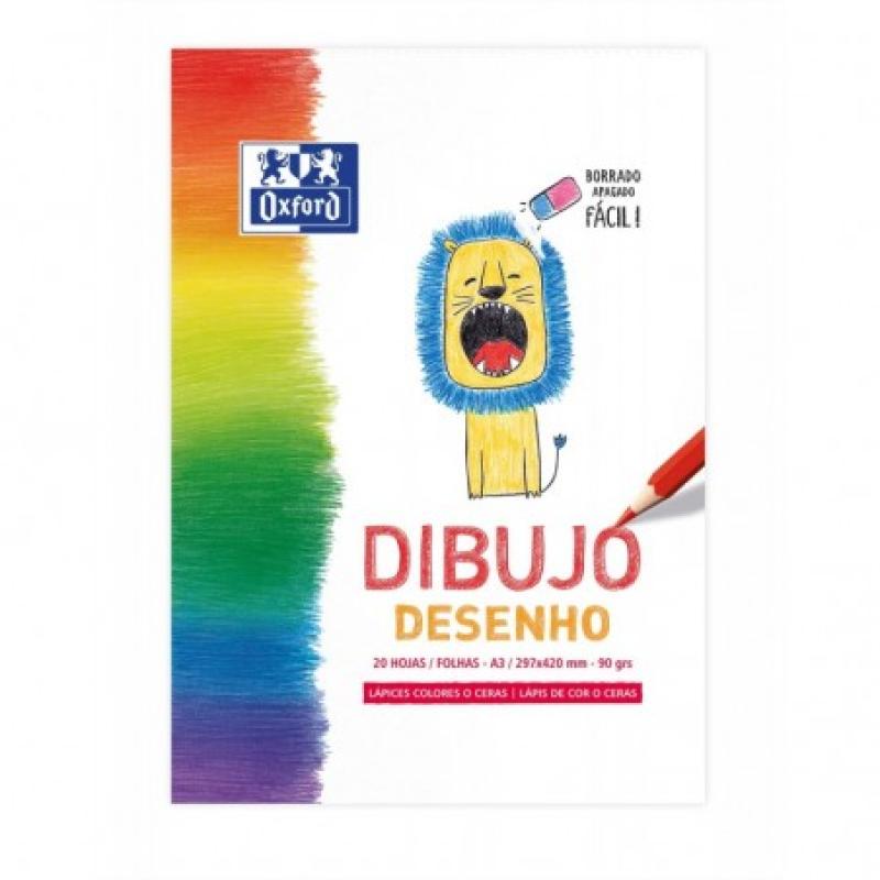 BLOC DE DIBUJO OXFORD A3 20H 90GRS KIDS