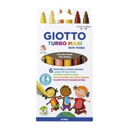 ROTULADOR GIOTTO TURBOMAXI SKIN TONES C/6