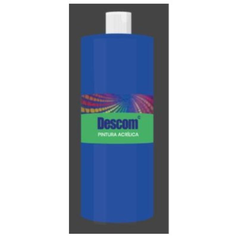 PINTURA ACRILICA DESCOM 500 ML AZ OSCURO ESCOLAR